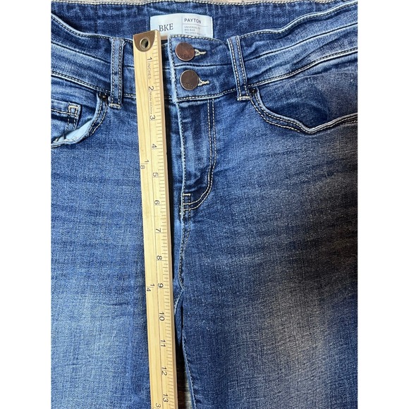 BKE Payton Mid Rise Universal Fit Tailored Bootcut Jeans Blue Size 28x29 Western - Picture 7 of 10